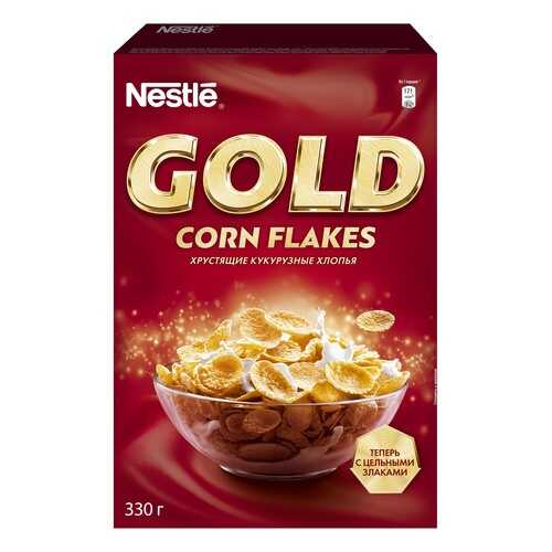 Готовые завтраки Nestle gold голд кукурузные хлопья 330 г в Слата