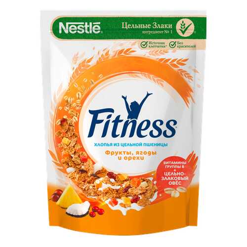 Хлопья Fitness из цельной пшеницы с фруктами, ягодами и орехами в Слата
