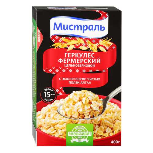 Хлопья Мистраль Геркулес Фермерский 400г в Слата
