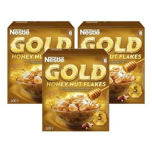Кукурузные хлопья Gold Flakes с медом и орехами 3*300 г в Слата