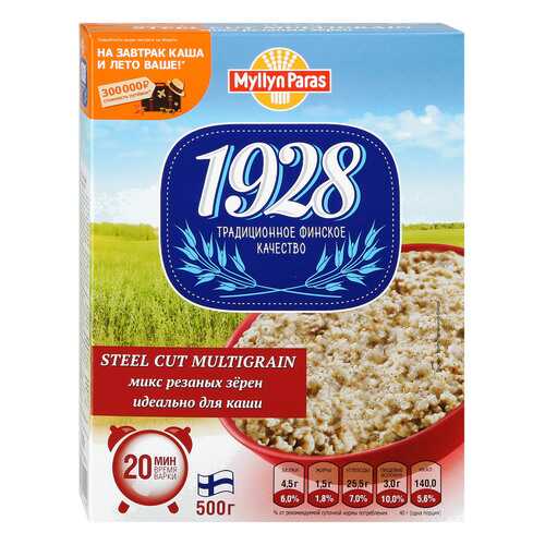 Микс резаных зерен Myllyn Paras 1928 Steel Cut Multigrain 500 г в Слата