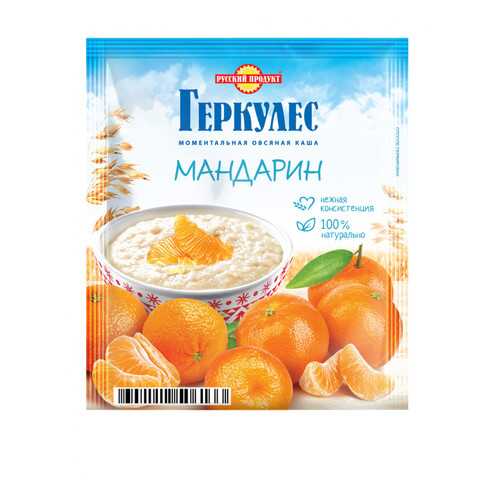 Овсяная каша Русский продукт моментальная геркулес с мандаринами 35 г в Слата