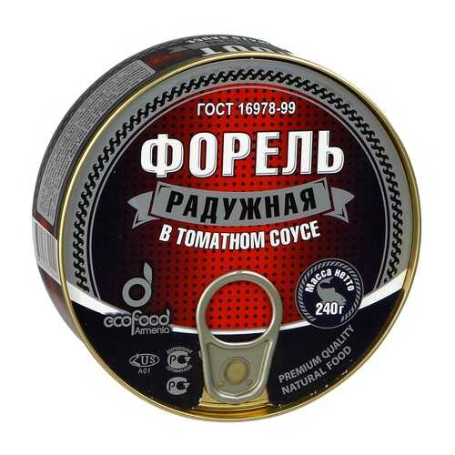 Форель радужная в томатном соусе, «Эко Фуд», 240 г, Армения в Слата