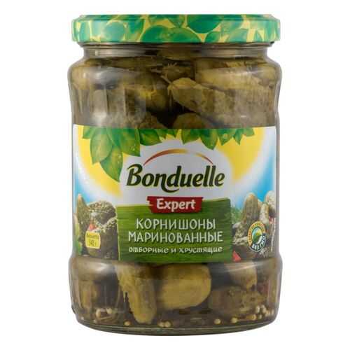 Корнишоны маринованные Bonduelle отборные и хрустящие expert 580 мл в Слата