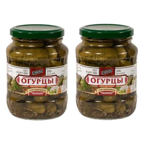 Огурцы Стоевъ маринованные 3-6 см 370 г 2 шт в Слата