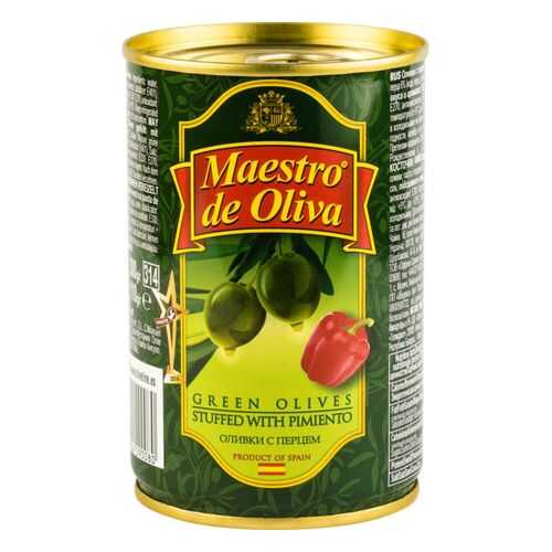 Оливки Maestro de Oliva с перцем 300 г в Слата