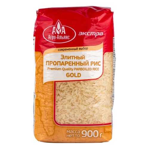 Рис Агро-Альянс пропаренный gold экстра 900 г в Слата