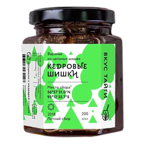 Варенье Вкус тайги из кедровых шишек 200 г в Слата