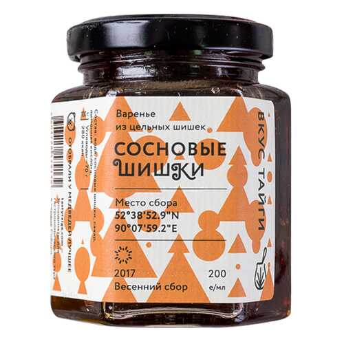 Варенье Вкус тайги из сосновых шишек 200 мл в Слата
