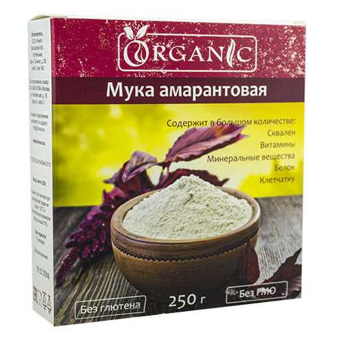 Мука амарантовая пищевая, марка ORGANIC, 250 г, в Слата