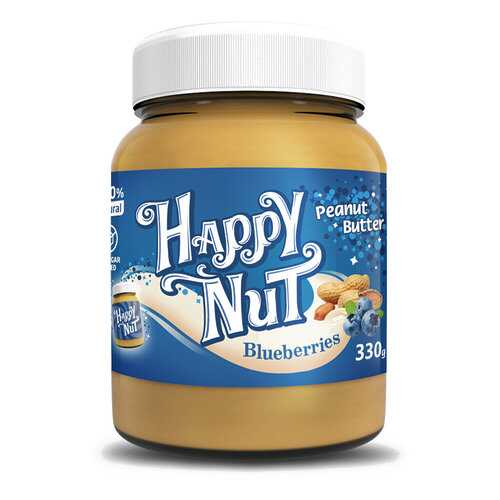Арахисовая паста Happy Life Happy Nut с черникой 330 г в Слата