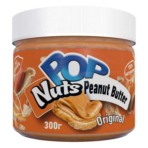 Арахисовая паста POP Nuts Peanut Butter Original, Натуральная, 300 г в Слата