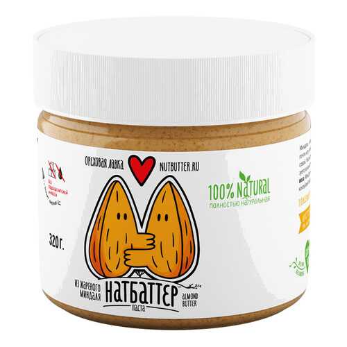 Паста ореховая Nutbutter из жареного миндаля 320г в Слата