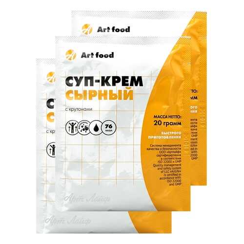 Суп-крем Art Life сырный с крутонами 3 шт по 20 г в Слата