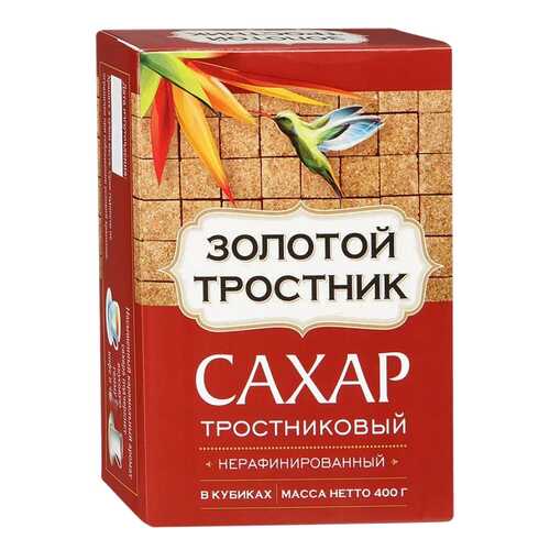 Сахар тростниковый Золотой тростник нерафинированный в кубиках 400 г в Слата