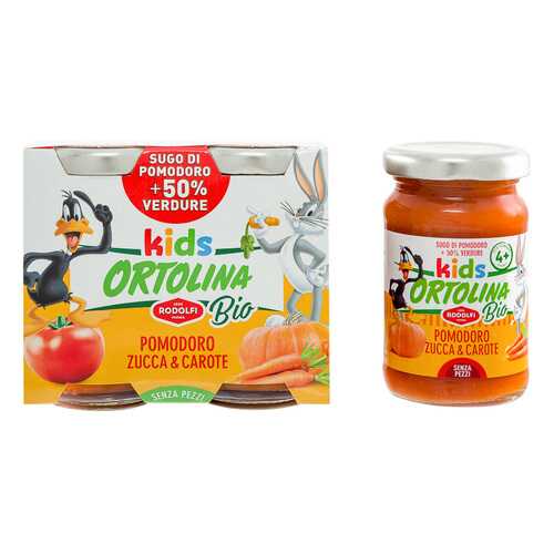 Соус томатный Ortolina Kids Bio с тыквой и морковью 2 шт 100 г в Слата