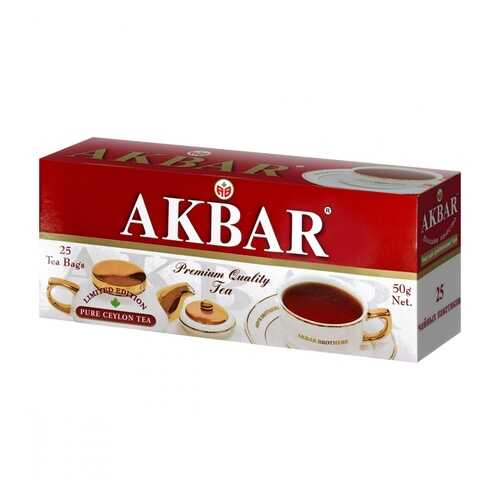 Чай Akbar Limited Edition черный 25 пакетиков в Слата