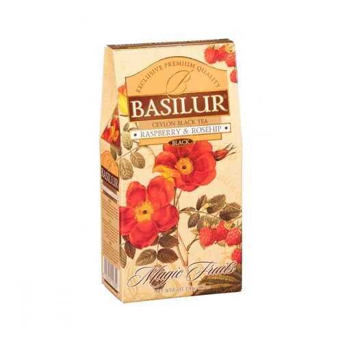Чай Basilur Волшебные фрукты - Малина и шиповник черный с добавками 100 г в Слата