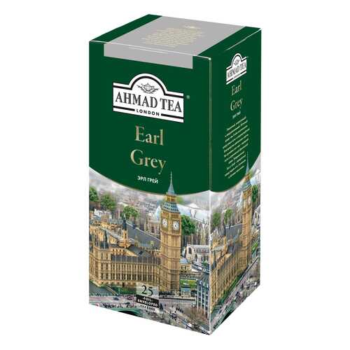 Чай черный Ahmad Tea earl grey со вкусом и ароматом бергамота 25 пакетиков в Слата