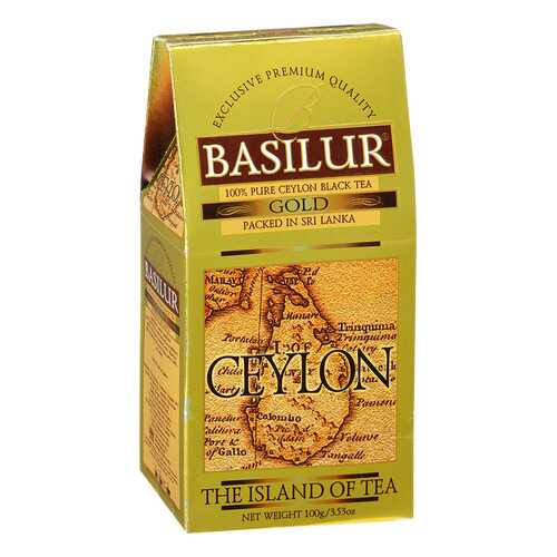 Чай черный Basilur чайный остров цейлон золотой цейлонский байховый листовой 100 г в Слата