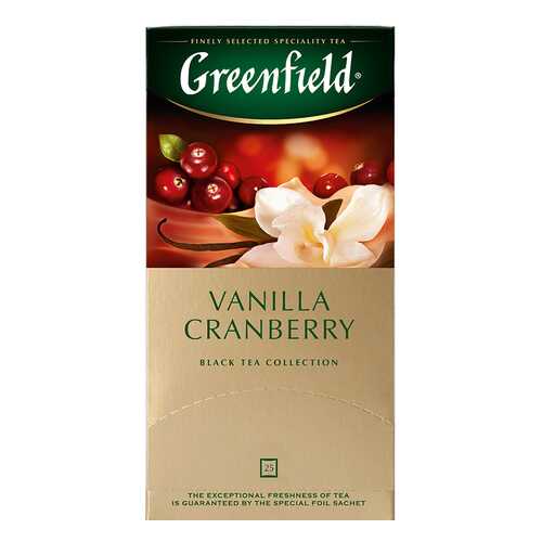 Чай черный Greenfield Vanilla Cranberry 25 пакетиков в Слата