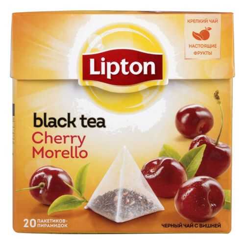 Чай черный Lipton cherry morello 20 пакетиков в Слата