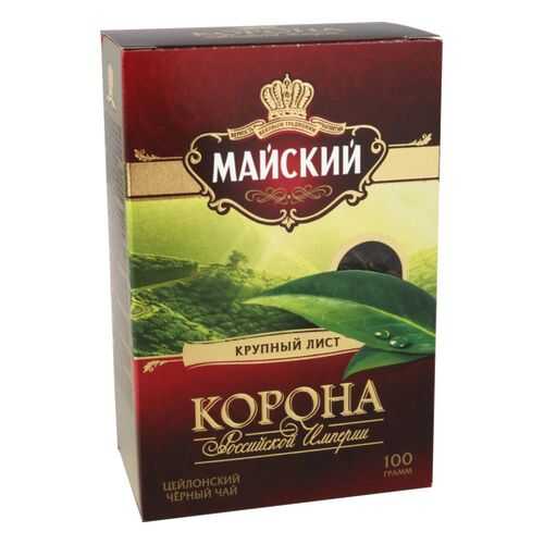 Чай черный Майский корона Российской Империи листовой 100 г в Слата