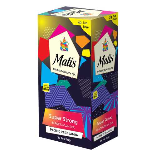Чай черный в пакетиках для чашки Матис Super Strong 25*2 г в Слата