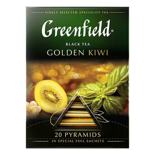 Чай черный в пирамидках Greenfield Golden Kiwi 20 пакетиков в Слата