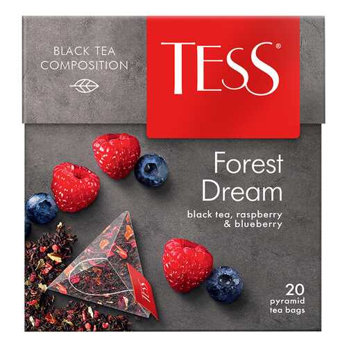 Чай черный в пирамидках Tess Forest Dream 20 пакетиков в Слата