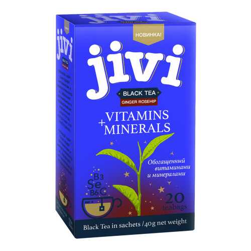 Чай Jivi Black tea Ginger Rosehip, черный с добавками, 20 пакетиков в Слата