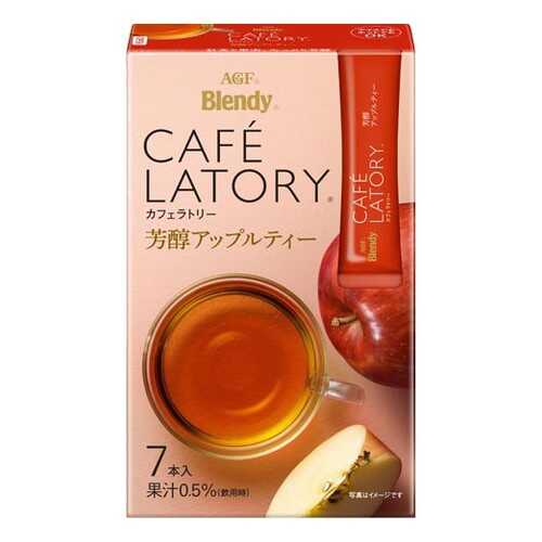 Чай растворимый AGF Cafe Latory Бленди латте яблоко в стиках 7*6.5 г в Слата