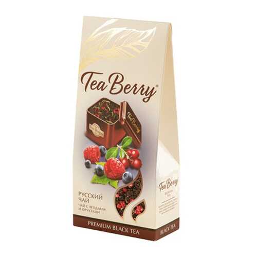 Чай Tea Berry русский чай черный листовой крупный с ягодами и фруктами 100 г в Слата