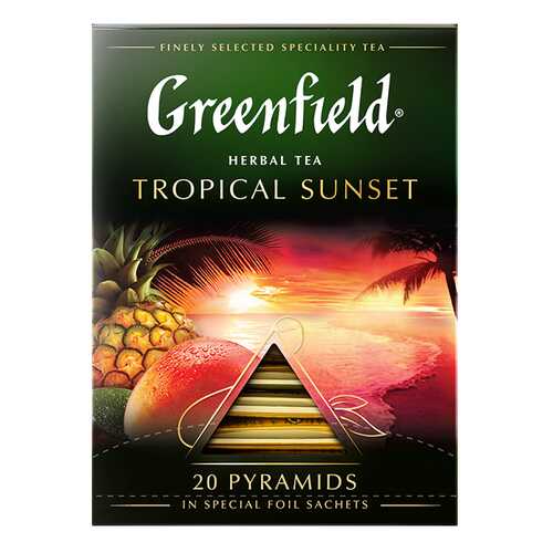 Чай травяной в пирамидках Greenfield Tropical Sunset 20 пакетиков в Слата