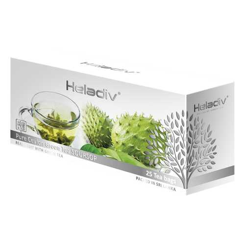 Чай зеленый пакетированный Heladiv GT soursop green tea 25 пакетиков в Слата