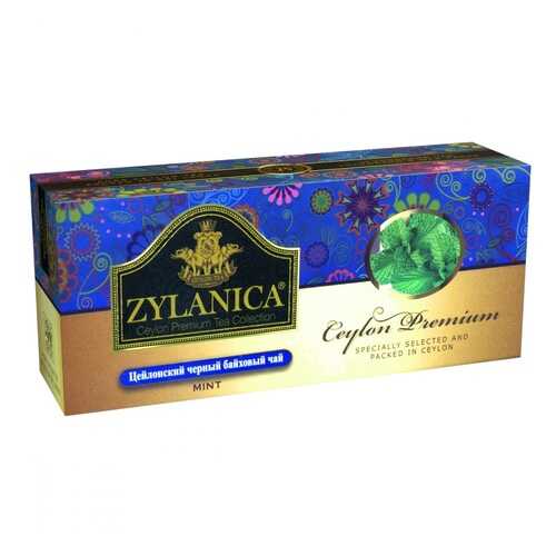Чай Zylanica Ceylon Premium черный байховый с мятой 25 пакетиков в Слата