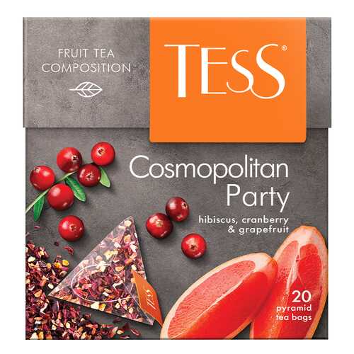 Чайный напиток в пирамидках Tess Cosmopolitan Party 20 пакетиков в Слата