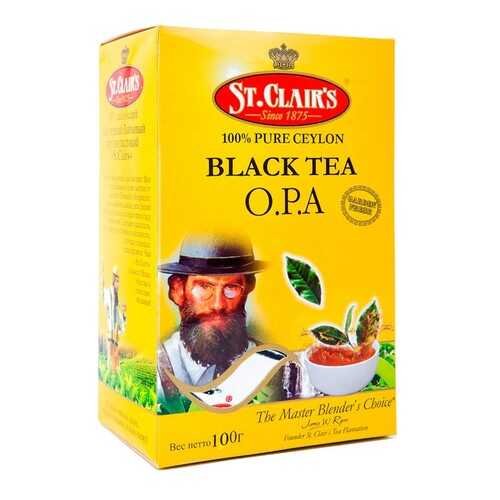 Подарочный набор St. Clair С чёрным крупнолистовым чаем и фарфоровым чайником, 100 г в Слата