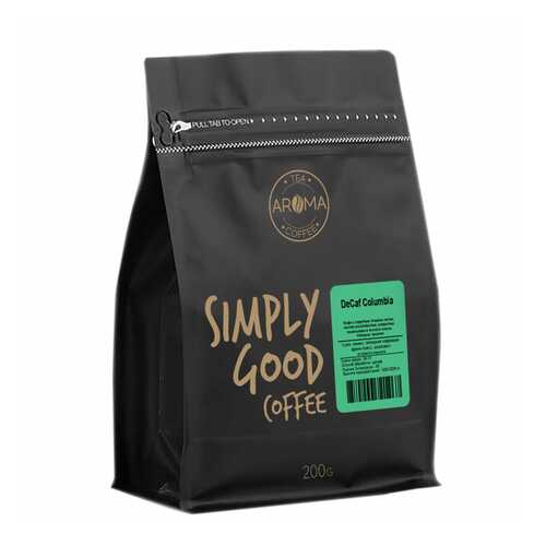 Кофе Aroma DeCaf Columbia, без кофеина, арабика в зёрнах, 200 гр в Слата