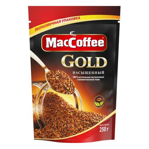 Кофе натуральный растворимый сублимированный GOLD т.з. MacCoffee, д/пак 250г*12 в Слата
