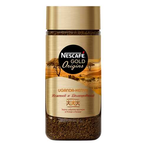 Кофе растворимый Nescafe gold origins Sumatra Uganda-Kenya стеклянная банка 85 г в Слата