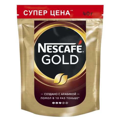 Кофе растворимый Nescafe gold пакет 40 г в Слата