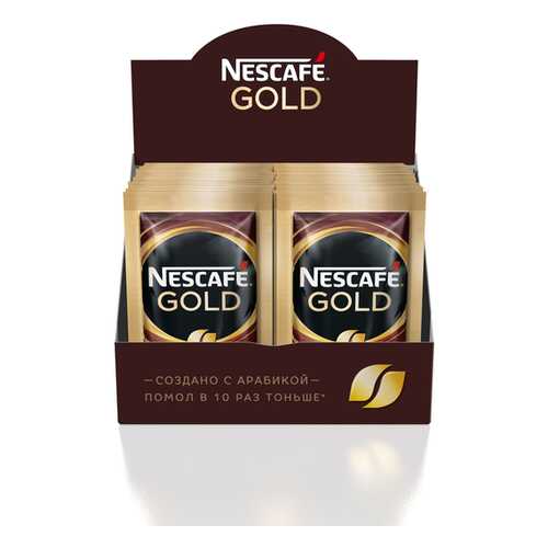 Кофе растворимый сублимированный NESCAFE Gold с добавлением молотого кофе 20 порций по 2г в Слата