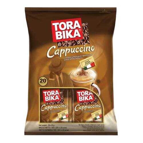 Кофе растворимый Tora bika Cappuccino 3 в 1 с шоколадной крошкой 20 шт 25 г в Слата