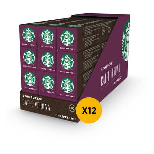 Кофе STARBUCKS Сaffe Verona молотый в капсулах для системы Nespresso 12 шт по 55 г в Слата