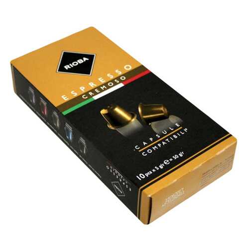 Кофе в капсулах Rioba espresso cremoso молотый итальянский 10 капсул в Слата