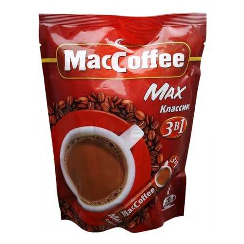 Кофейный напиток растворимый MacCoffee max классик 3в1 20 г 16 штук в Слата