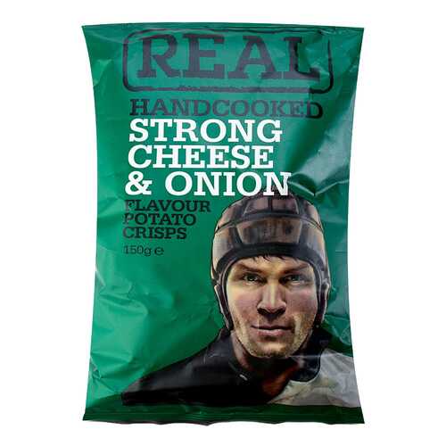Чипсы картофельные Real Crisps Limited с сыром и луком 150 г в Слата