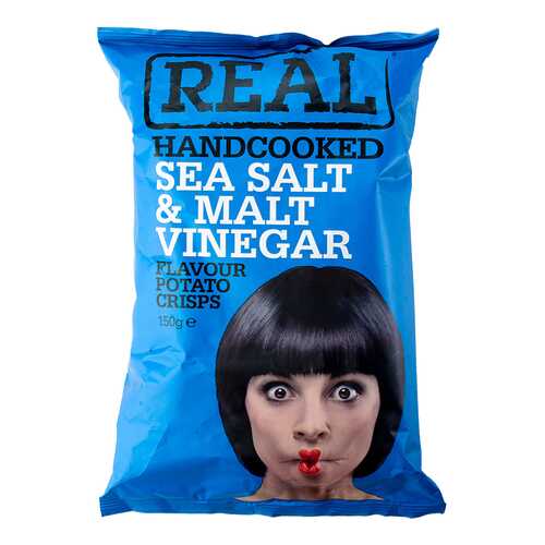 Чипсы картофельные Real с морской солью и уксусом 150 г в Слата