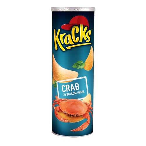 Чипсы картофельные т.з. Кракс (Kracks) со вкусом краба 110г*24 в Слата